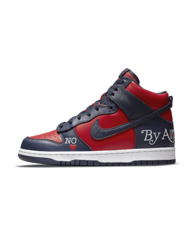 SB Dunk High Supreme By Any Means Navy pas cher