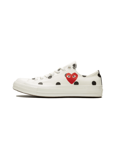 Chuck Taylor All-Star 70s Ox Comme des Garçons PLAY Polka Dot White store